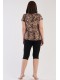 Пижама женская капри футболка короткий рукав Vienetta Secret 000115