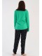 Жіноча піжама штани кофта довгий рукав Vienetta Secret 094052