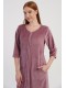 Халат женский велюровый на молнии с карманами 3/4 рукав Vienetta Secret 102126