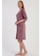 Халат женский велюровый на молнии с карманами 3/4 рукав Vienetta Secret 102126