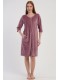 Халат женский велюровый на молнии с карманами 3/4 рукав Vienetta Secret 102126