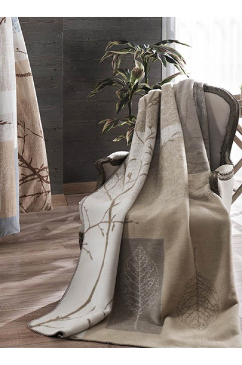 Плед двоспальний Laurel brown TAC Laurel brown