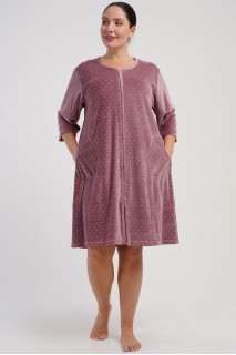 Халат женский на молнии 3/4 рукав с карманами Vienetta Secret 112126