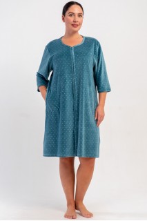 Халат жіночий на блискавці 3/4 рукав з кишенями Vienetta Secret 132126 Халат жіночий на блискавці 3/4 рукав з кишенями Vienetta Secret 132126