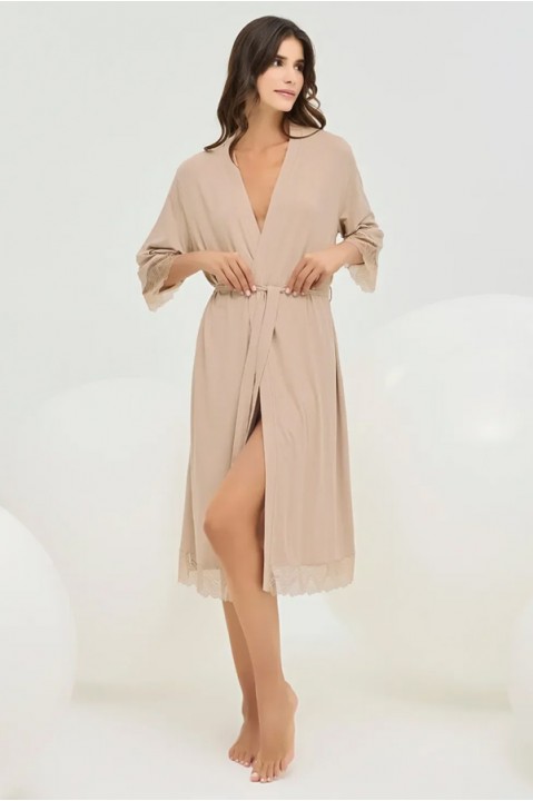 Халат женский 3/4 рукав на запаз Sevim 16588