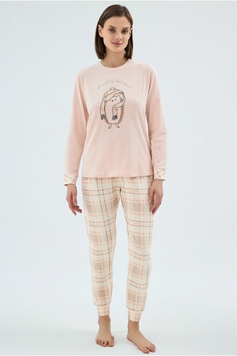 Пижама женская штаны на манжетах кофта длинный рукав Sevim 17074