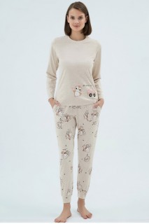 Жіноча піжама штани на манжетах кофта довгий рукав Sevim 17145 Жіноча піжама штани на манжетах кофта довгий рукав Sevim 17145