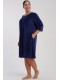 Халат женский велюровый на молнии с карманами 3/4 рукав Vienetta Secret 180000-5