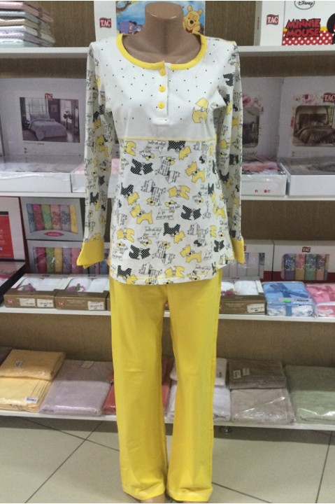 Пижама женская брюки кофта длинный рукав Cocoon 12529
