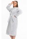 Халат жіночий довгий рукав на запах з капюшоном велсофт Cocoon 20-5452-1