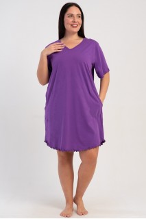 Ночная рубашка женская короткий рукав с карманами Vienetta Secret 200000-8