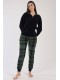 Піжама жіноча штани на манжетах кофта довгий рукав флісова Vienetta Secret 200357
