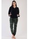 Пижама женская штаны на манжетах кофта длинный рукав флисовая Vienetta Secret 200357
