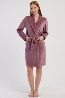 Халат жіночий довгий велюровий рукав на запах з поясом Vienetta Secret 202126