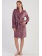 Халат жіночий довгий велюровий рукав на запах з поясом Vienetta Secret 202126