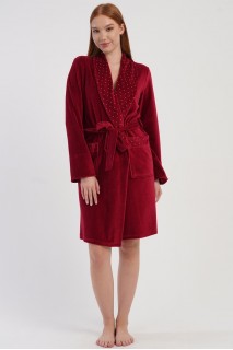 Халат жіночий довгий велюровий рукав на запах з поясом Vienetta Secret 210000-6