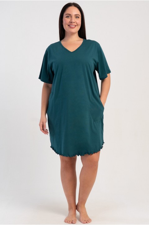 Ночная рубашка женская короткий рукав с карманами Vienetta Secret 210000-7