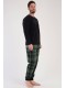 Піжама чоловіча флісова штани на манжетах кофта довгий рукав Vienetta Secret 210357