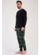 Піжама чоловіча флісова штани на манжетах кофта довгий рукав Vienetta Secret 210357