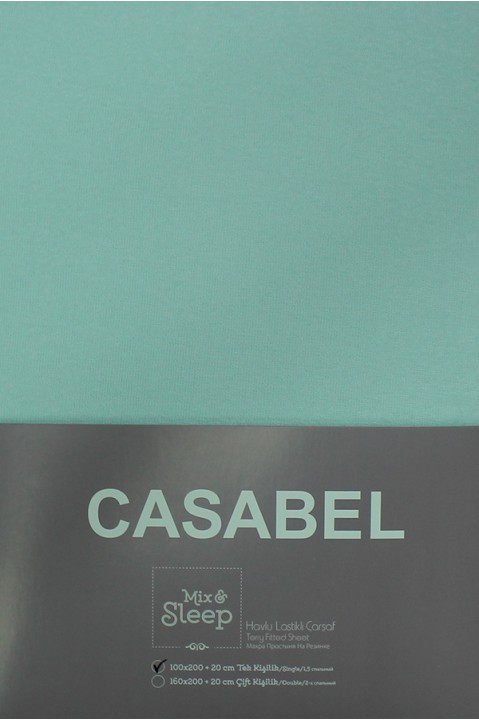 Простирадло на резинці односпальне 100x200 махра Casabel cas14s