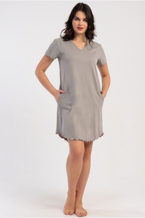 Ночная рубашка женская короткий рукав с карманами Vienetta Secret 240000-12