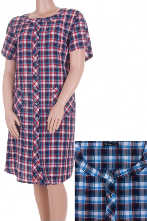 Халат жіночий короткий рукав на ґудзиках 5XL Jen 01169-1