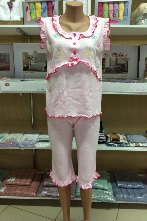 Піжама жіноча капрі футболка короткий рукав Pastel r195-1