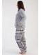 Пижама женская штаны кофта длинный рукав флисовая Vienetta Secret 350188