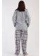 Пижама женская штаны кофта длинный рукав флисовая Vienetta Secret 350188