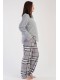 Піжама жіноча штани кофта довгий рукав флісова Vienetta Secret 350188
