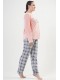Жіноча піжама штани кофта довгий рукав Vienetta Secret 360256