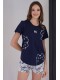 Піжама жіноча шорти футболка короткий рукав Vienetta Secret 371427