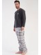 Пижама мужская штаны кофта длинный рукав флисовая Vienetta Secret 380188