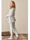 Комплект женский пижама штаны с кофтой и халат на запах Feyza 3902