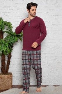 Пижама мужская байковая штаны кофта длинный рукав Hallmark 39481