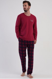 Пижама мужская штаны с карманами кофта длинный рукав интерлок Vienetta Secret 412334