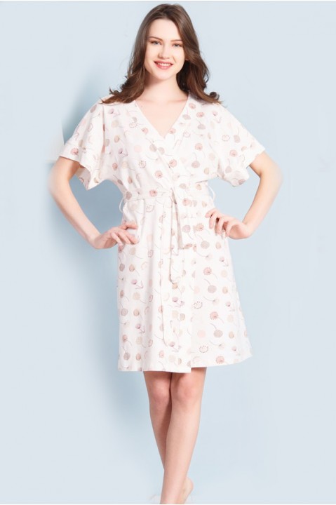 Халат жіночий короткий рукав на запах Vienetta Secret 046150