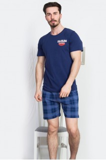 Пижама мужская шорты футболка короткий рукав Gazzaz 472907