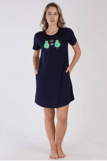 Нічна сорочка жіноча короткий рукав з кишенями Vienetta Secret 490000-1