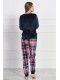Пижама женская велюровая брюки на манжетах кофта длинный рукав Vienetta Secret 534004