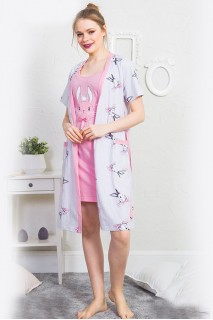 Комплект жіночий нічна сорочка та халат на запах Vienetta Secret 390213