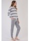 Пижама женская штаны на манжетах кофта длинный рукав Vienetta Secret 550000-7