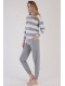 Жіноча піжама штани на манжетах кофта довгий рукав Vienetta Secret 550000-7