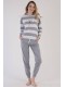 Жіноча піжама штани на манжетах кофта довгий рукав Vienetta Secret 550000-7
