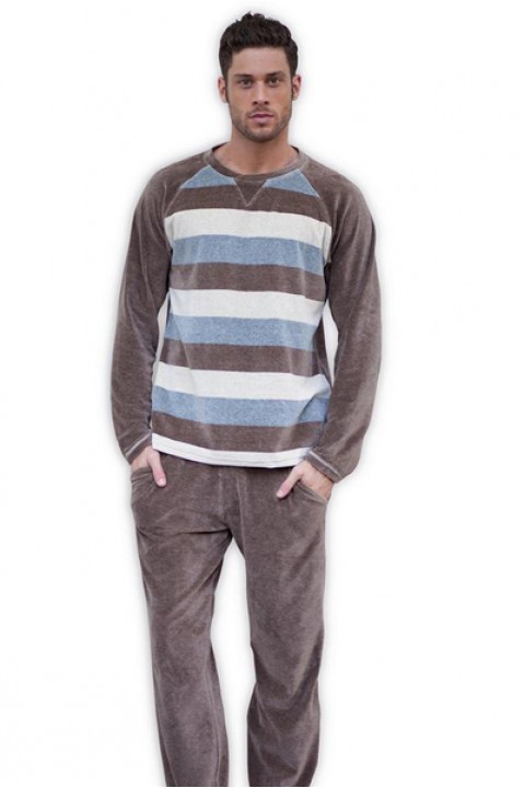 Пижама мужская брюки футболка длинный рукав Hays 3458