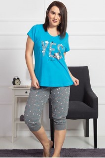 Піжама жіноча бриджі футболка короткий рукав Vienetta Secret 040090-1