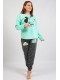 Жіноча піжама штани на манжетах кофта довгий рукав на байці Vienetta Secret 570619-2
