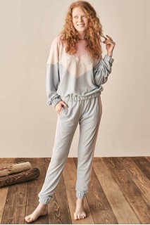 Пижама женская штаны на манжетах кофта длинный рукав Feyza 3947-1