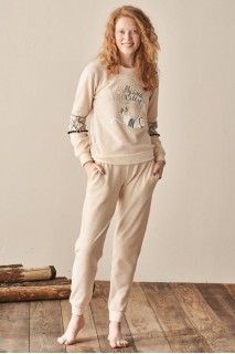 Жіноча піжама штани на манжетах кофта довгий рукав Feyza 3950-2