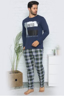 Пижама мужская штаны кофта длинный рукав интерлок ARC 5005-20